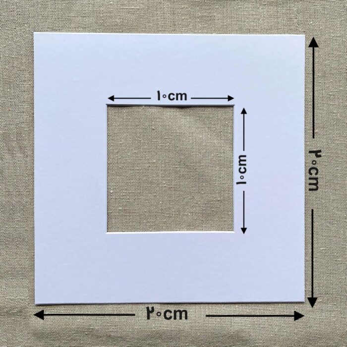 پاسپارتو اندازه 10x10 حاشیه 5 سانت سفید - 2