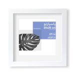 قاب عکس سفید پاسپارتو سفید l 20x20 l 25x25
